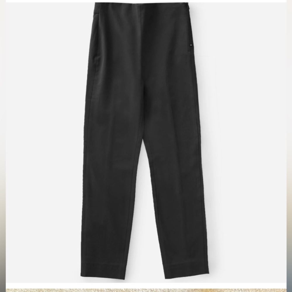 EVERLANE • NWT THE SIDE ZIP WORK PANT IN BLACK.